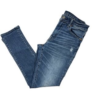 Men’s American Eagle Athletic Skinny Airflex + Temp Teck Blue Jeans
